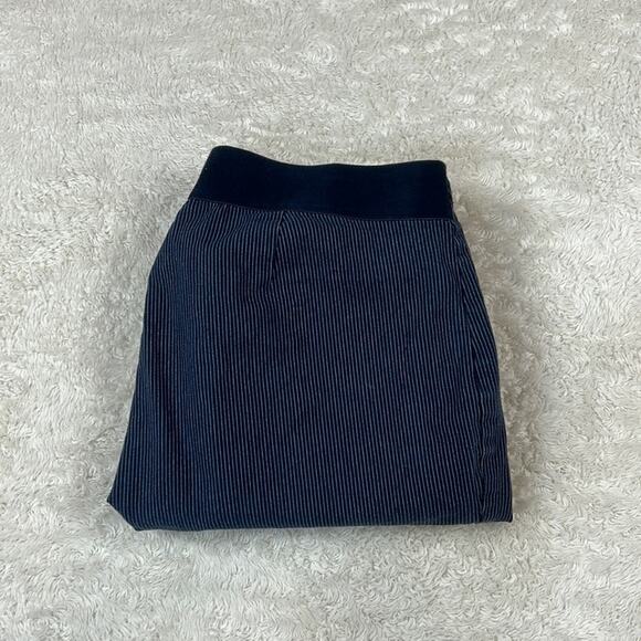 Maurices navy blue pinstripe skinny leg pants, size 12 reg - Picture 1 of 12
